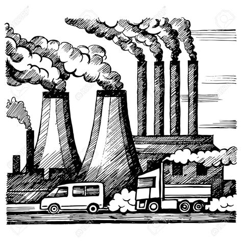 Pollution Drawings royalty.